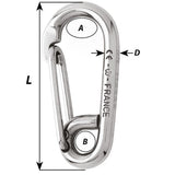 Gancho de carabina simétrico Wichard - 120 mm de longitud - 15/32" [02317]