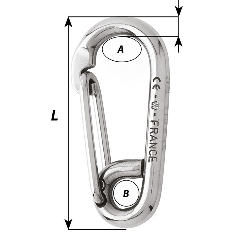 Gancho de carabina simétrico Wichard - 120 mm de longitud - 15/32" [02317]