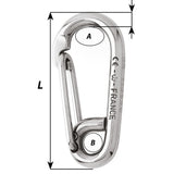 Gancho de carabina simétrico Wichard - 120 mm de longitud - 15/32" [02317]