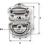 Ojo de almohadilla plegable doble Wichard - 8 mm de diámetro - 5/16" [06565]