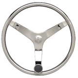 Uflex USA Uflex - V46 - 13.5" Stainless Steel Steering Wheel w/Speed Knob