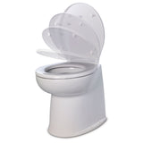 Jabsco Deluxe Flush 14" Straight Back 12V Raw Water Electric Marine Toilet w/Remote Rinse Pump Soft Close Lid [58280-3012]
