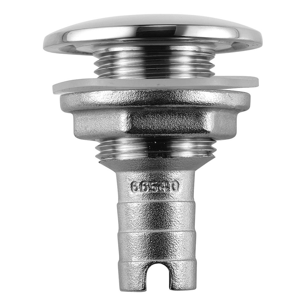 Attwood Pasacasco de acero inoxidable con púas cortas y rectas - Diámetro interior de 3/4" [66541-3]