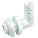Attwood Marine Attwood White Plastic 90 Degree Thru-Hull Connector - 3/4" Inner Diameter - 3877-3