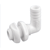 Attwood Marine Attwood White Plastic 90 Degree Thru-Hull Connector - 1-1/8" Inner Diameter - 3879-3