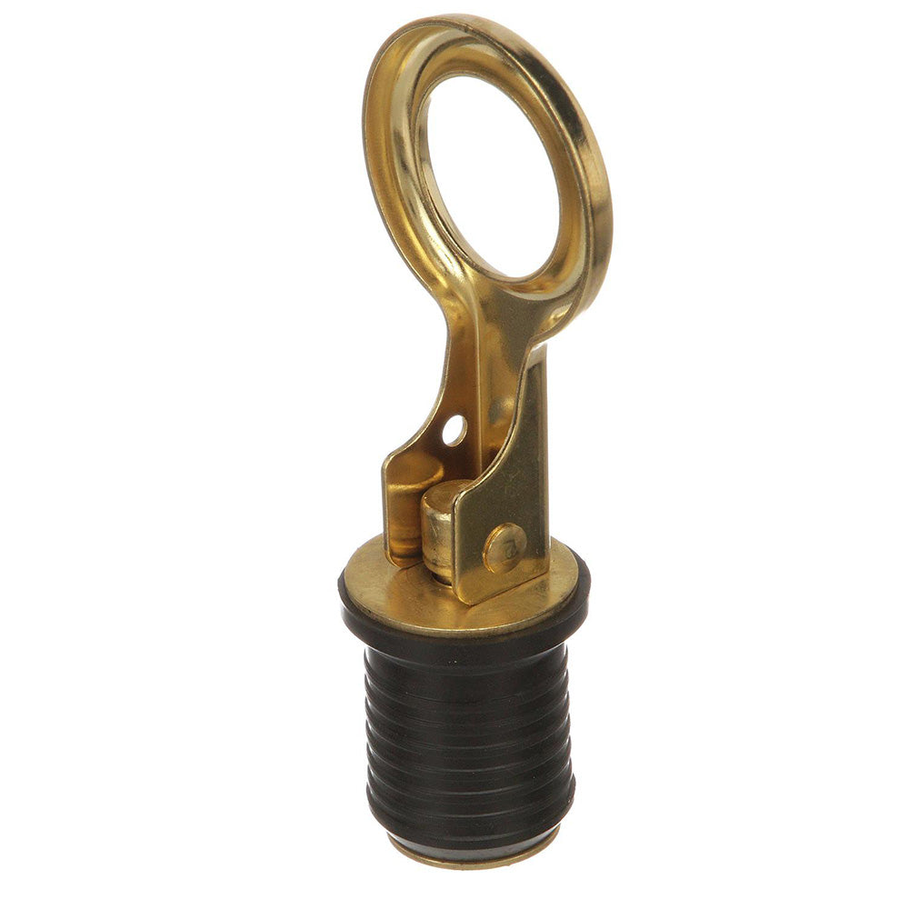 Tapón de drenaje de latón con mango a presión Attwood - 1" de diámetro [7524A7]