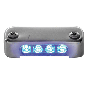 Attwood Marine Attwood Blue LED Micro Light w/Stainless Steel Bezel &amp; Vertical Mount - 6350B7