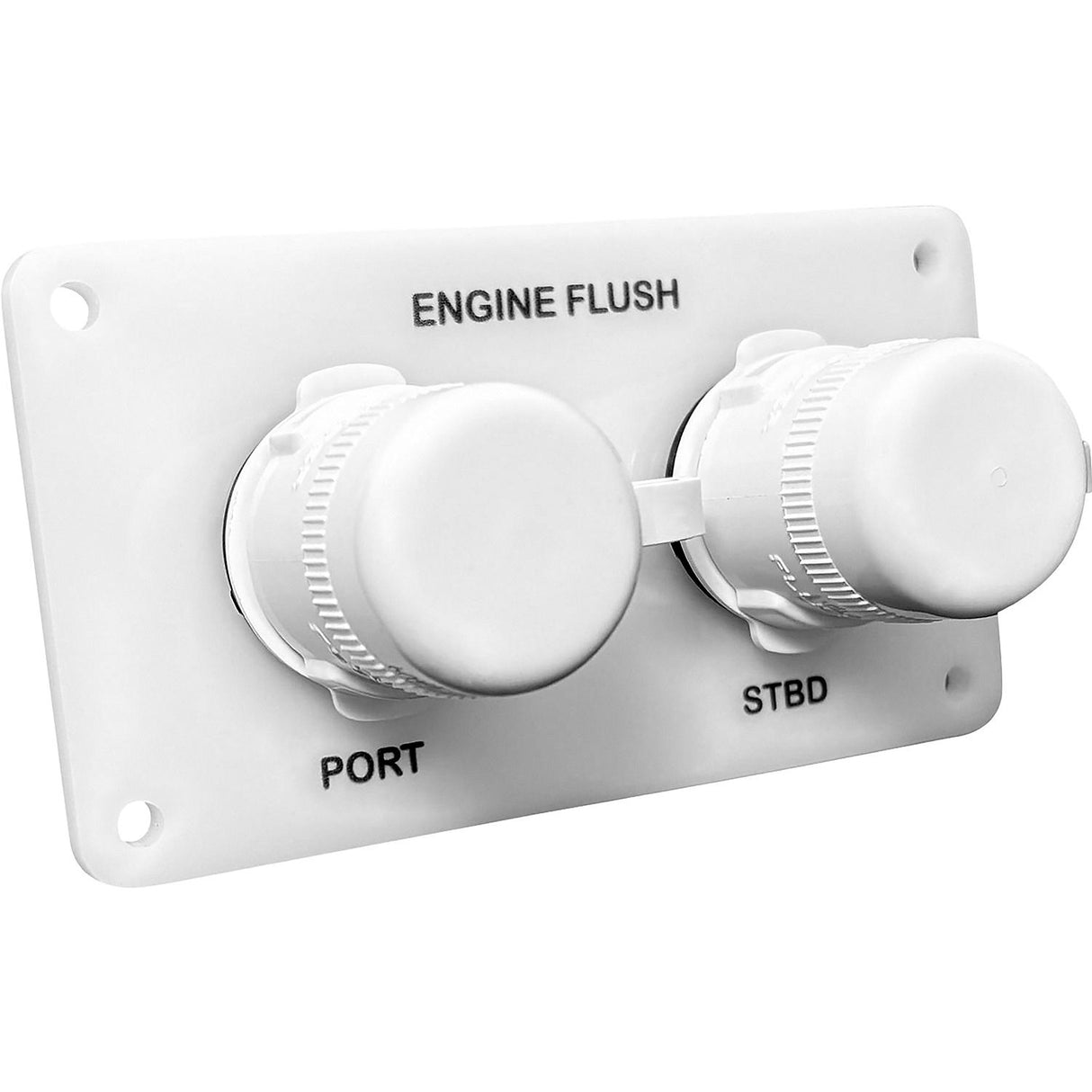 Flushmaster Flush Port Reroute Dual Outlet - White Acrylic Plate - Horizontal - 1/2' Barb [SM-QCR2WH12] - official Flushmaster product image 6