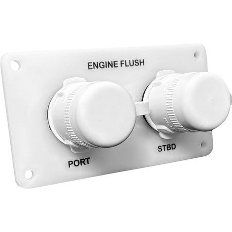 Flushmaster Flush Port Reroute Dual Outlet - White Acrylic Plate - Horizontal - 1/2' Barb [SM-QCR2WH12] - official Flushmaster product image 6