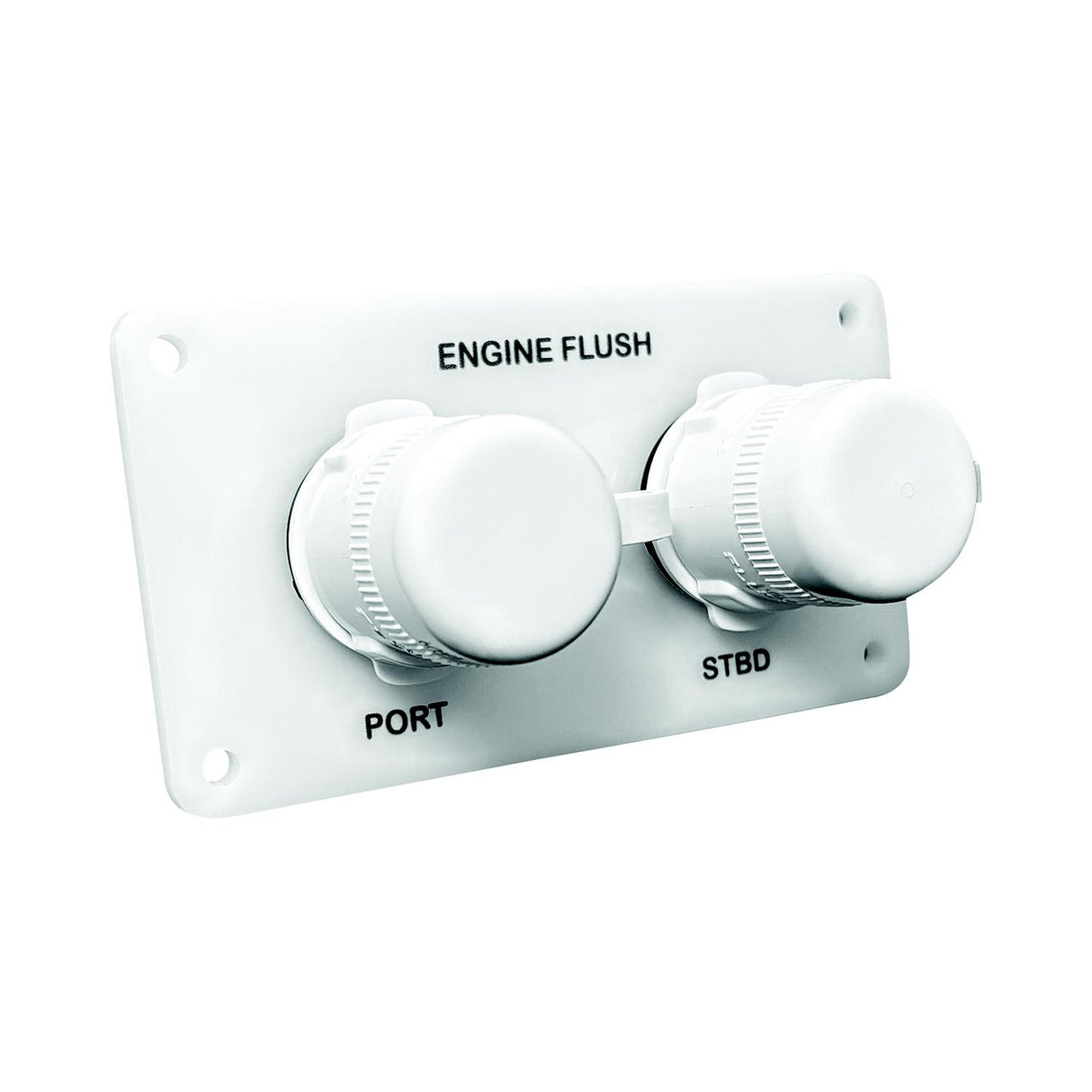 Flushmaster Flush Port Reroute Dual Outlet - White Acrylic Plate - Horizontal - 1/2' Barb [SM-QCR2WH12] - official Flushmaster product image 4