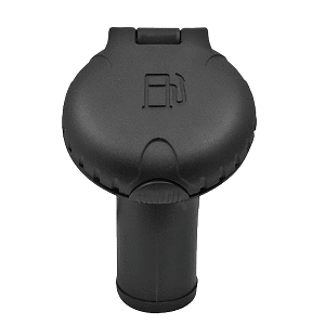 Attwood Marine Attwood Deck Fill f/Carbon Canister System - Angled Body &amp; Scalloped Black Plastic Cap - 99DFCCAB1S