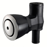 Attwood Marine Attwood 90&deg; P-Trap Fuel Tank Vent - Flush Mount - Black w/Stainless Steel Vent Head - 1674-6