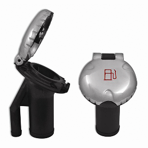 Attwood Marine Attwood Deck Fill f/Pressure Relief Systems - Angled Body &amp; Scalloped Stainless Steel Cap - 99DFPVAS1S