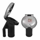 Attwood Marine Attwood Deck Fill f/Pressure Relief Systems - Angled Body &amp; Scalloped Stainless Steel Cap - 99DFPVAS1S