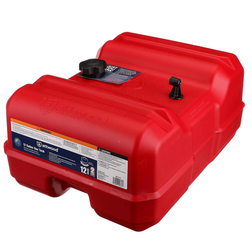 Attwood Marine Attwood Portable Low Profile Fuel Tank - 12 Gallon w/o Gauge - 8812LLP2