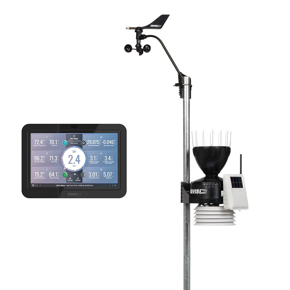 Estación meteorológica inalámbrica Davis Vantage Pro2 con consola WeatherLink Escudo de radiación estándar [6252]