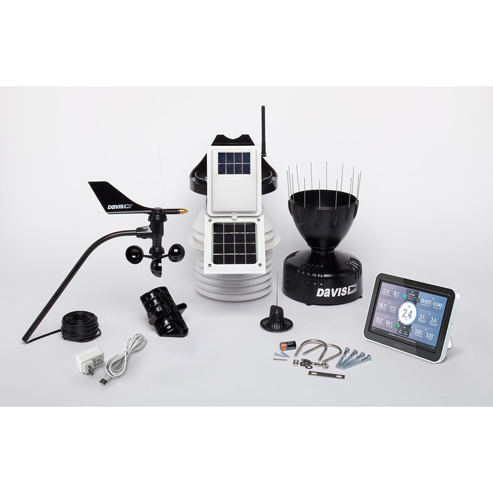 Estación meteorológica inalámbrica Davis Vantage Pro2 con consola WeatherLink Escudo contra radiación aspirado por ventilador las 24 horas [6253]