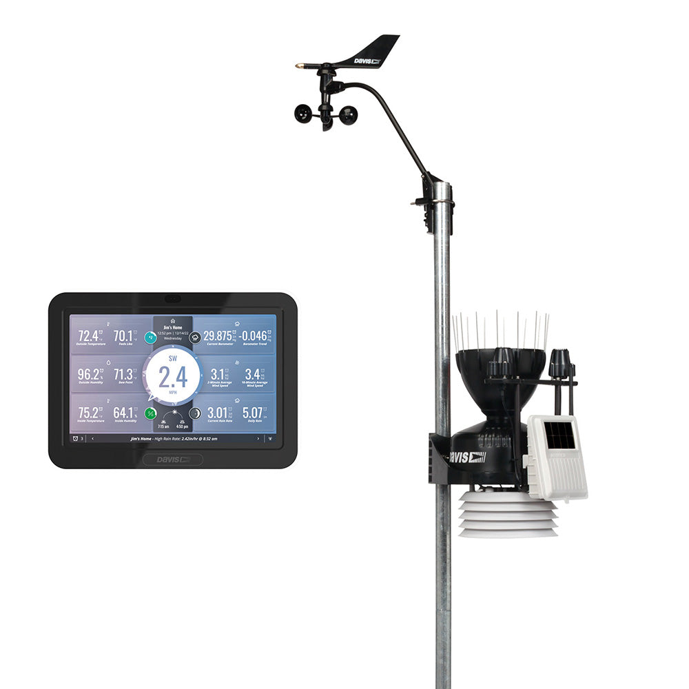 Estación meteorológica inalámbrica Davis Vantage Pro2 Plus con sensores de radiación solar UV y consola WeatherLink [6262]