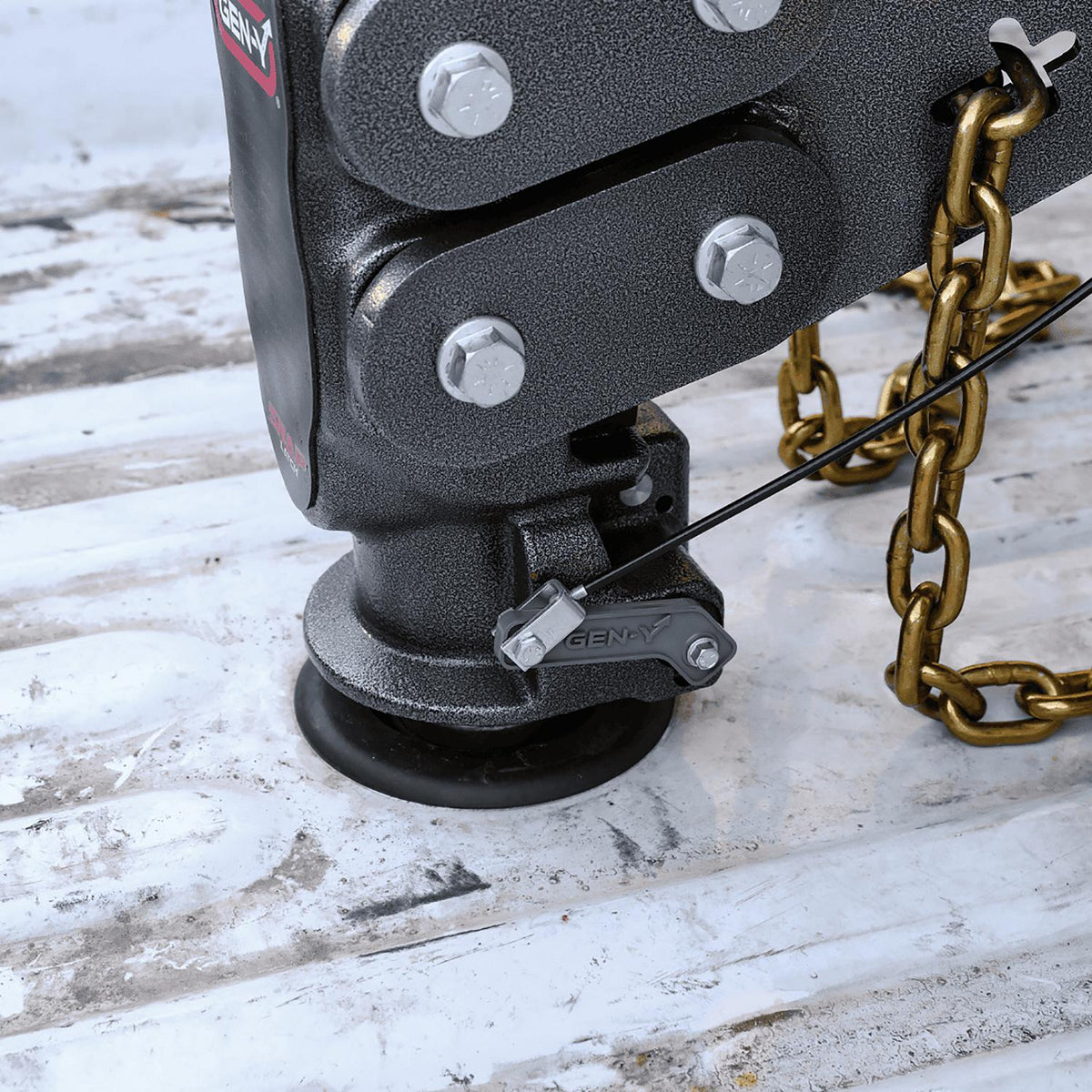 Gen Y Hitch GH8076AL 5th Wheel Pin Box Replacement with Gooseneck SnapLatch Coupler, Ball Size: 2-5/16" , 
Capacity: 30,000 lbs , Executive Torsion-Flex Snaplatch Rhino Fifth Wheel Pin Box Replacement, 3.5K – 6.5K - image 3