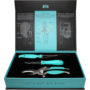 Toadfish Coastal Kitchen Collection - Oyster Knife, Shrimp Cleaner &amp; Crab Cutter - 1011
