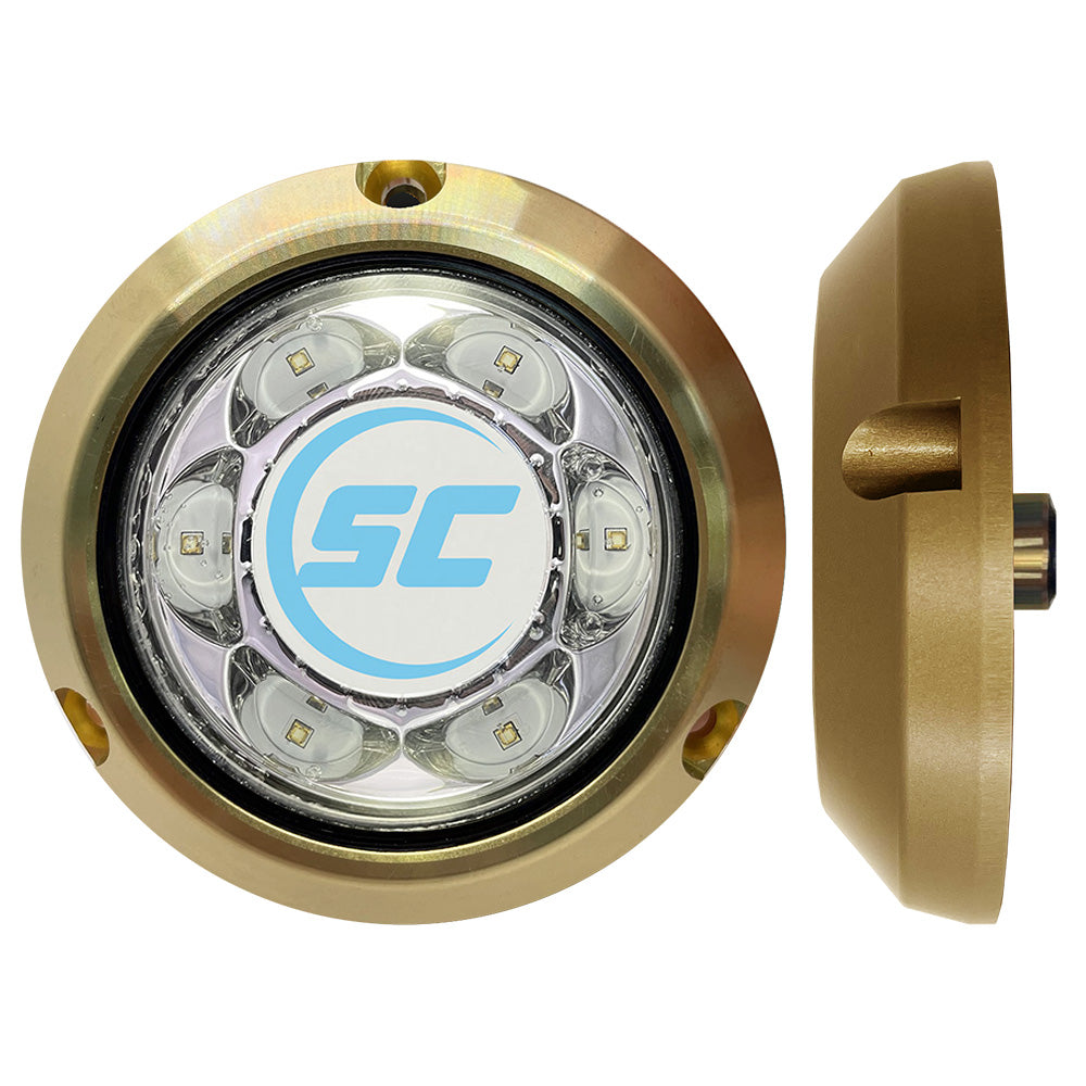 Shadow-Caster Serie SC3 Gran luz subacuática de montaje en superficie de bronce blanco [SC3-GW-BZSM]