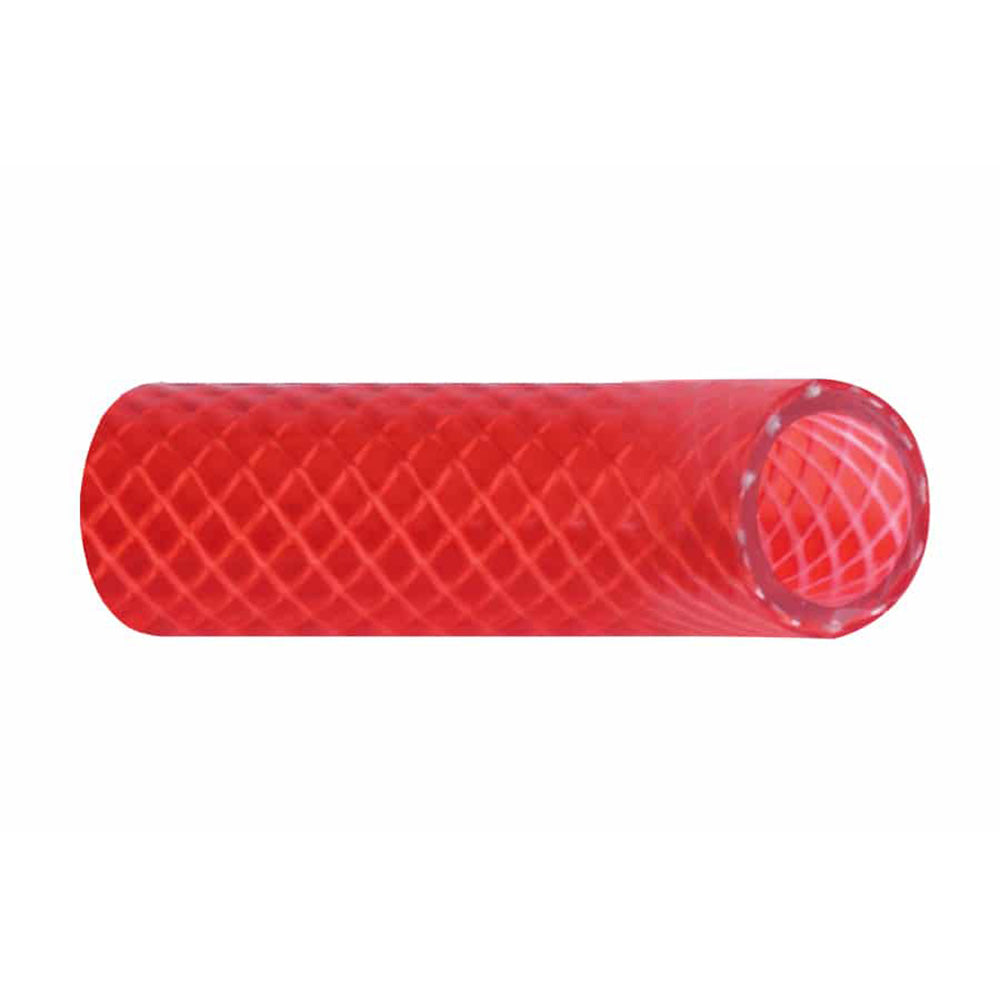 Trident Marine Manguera de línea de alimentación de agua caliente de PVC reforzado (FDA) de 5/8" x 50 - Apto para agua potable - Rojo translúcido [166-0586]