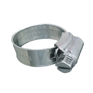 Trident Marine 316 SS Non-Perforated Worm Gear Hose Clamp - 3/8" Band - 11/32"-25/32" Clamping Range - 10-Pack - SAE Size 6 - 705-0381