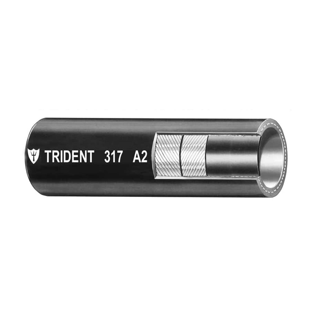 Manguera de línea de ventilación de combustible Trident Marine 5/8 A2 - Negra - Se vende por pie [317-0580-FT]
