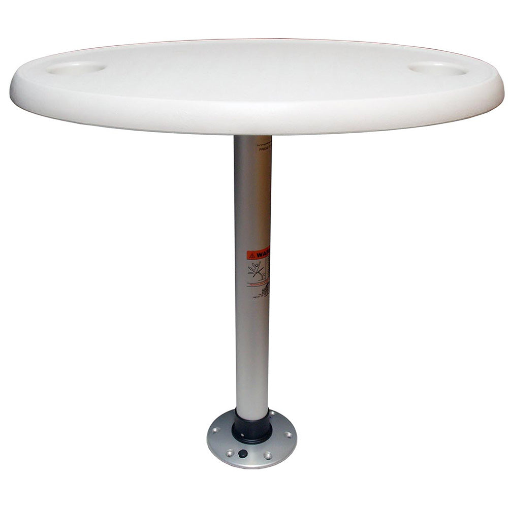 Paquete de mesa ovalada blanca Springfield - Threadlock de 18" x 30" [1690106]