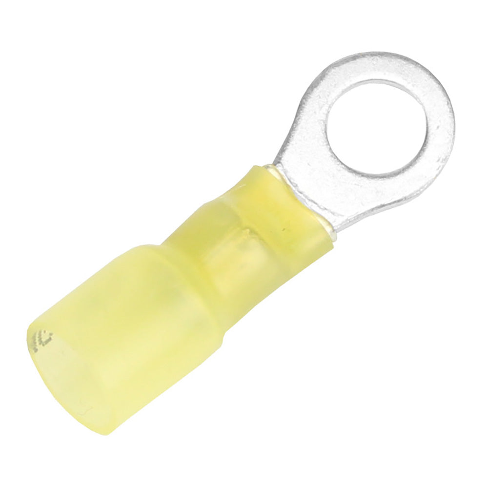 Terminal de anillo termorretráctil Pacer 12-10 AWG - Tamaño de perno de 1/4" - Paquete de 3 [TE10-14R-3]