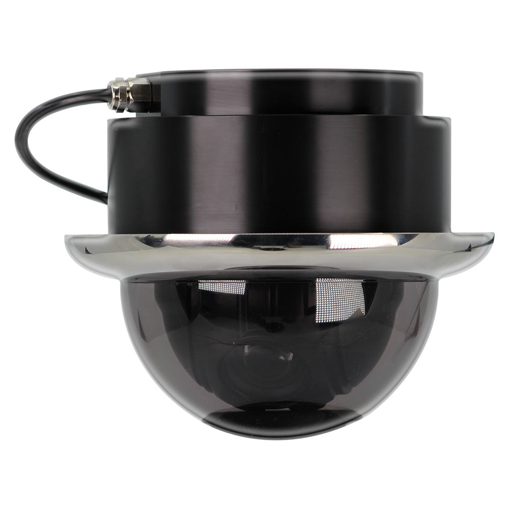 Cámara domo PTZ marina en miniatura Iris - Bisel inoxidable - IP Ethernet de alta definición - Zoom digital 10x - Formato de vídeo 4 en 1 [IRIS4106]