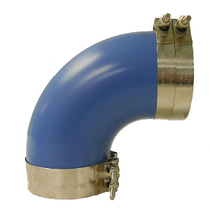 Trident Marine 4" ID 90-Degree Blue Silicone Molded Wet Exhaust Elbow w/4 T-Bolt Clamps - 290V4000-S/S