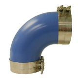 Trident Marine 4" ID 90-Degree Blue Silicone Molded Wet Exhaust Elbow w/4 T-Bolt Clamps - 290V4000-S/S