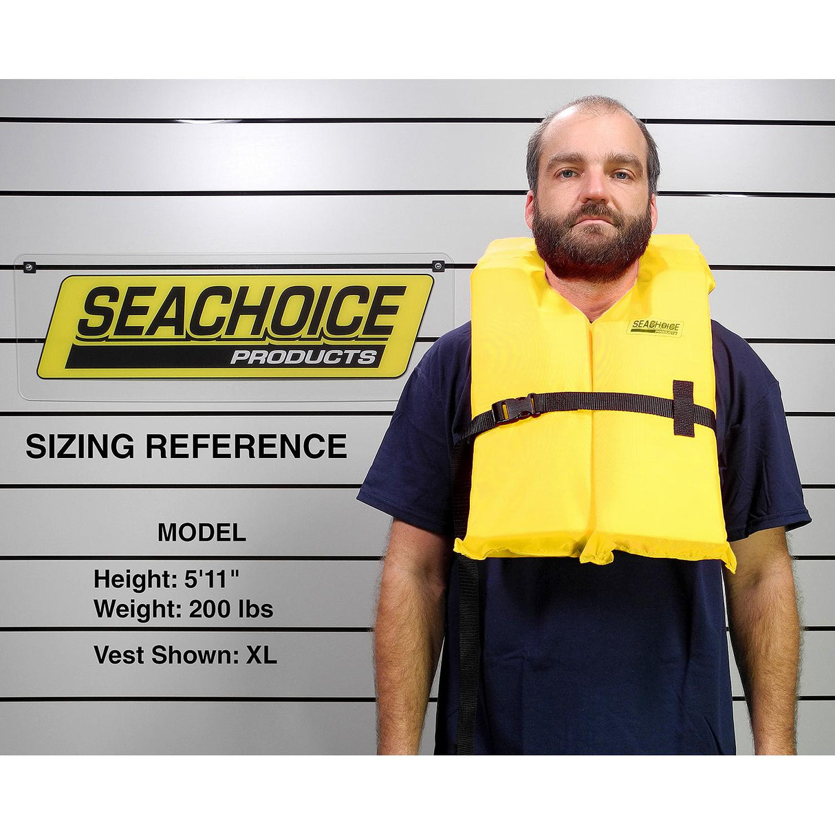 Seachoice Type II Personal Life Vest Foam Flotation Device, Yellow, Adult XL - EPE1110AK1ASLY-86080 - official Seachoice product image 4
