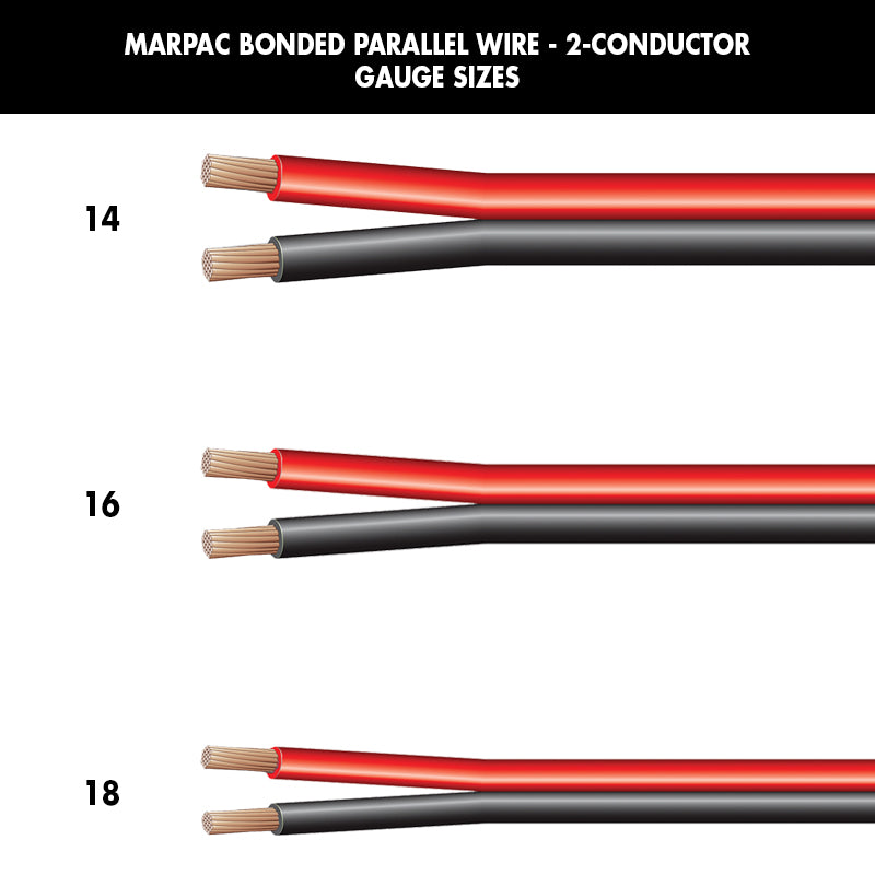 Marpac Bonded Parallel Wire - 2-Conductor (14 Gauge, Red/Black, 250’ L) - 7-4385 - image 1