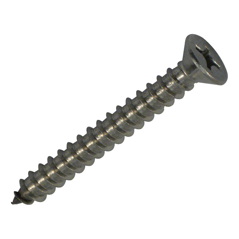 Marine Fasteners Inc Phillips Head Self-Tapping Screws - Flat Head (#12 x 1-1/2”) - 646 - image 1