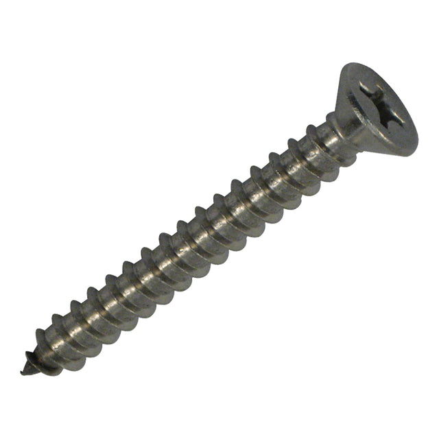 Marine Fasteners Inc Phillips Head Self-Tapping Screws - Flat Head (#6 x 1/2”) - 617 - image 1
