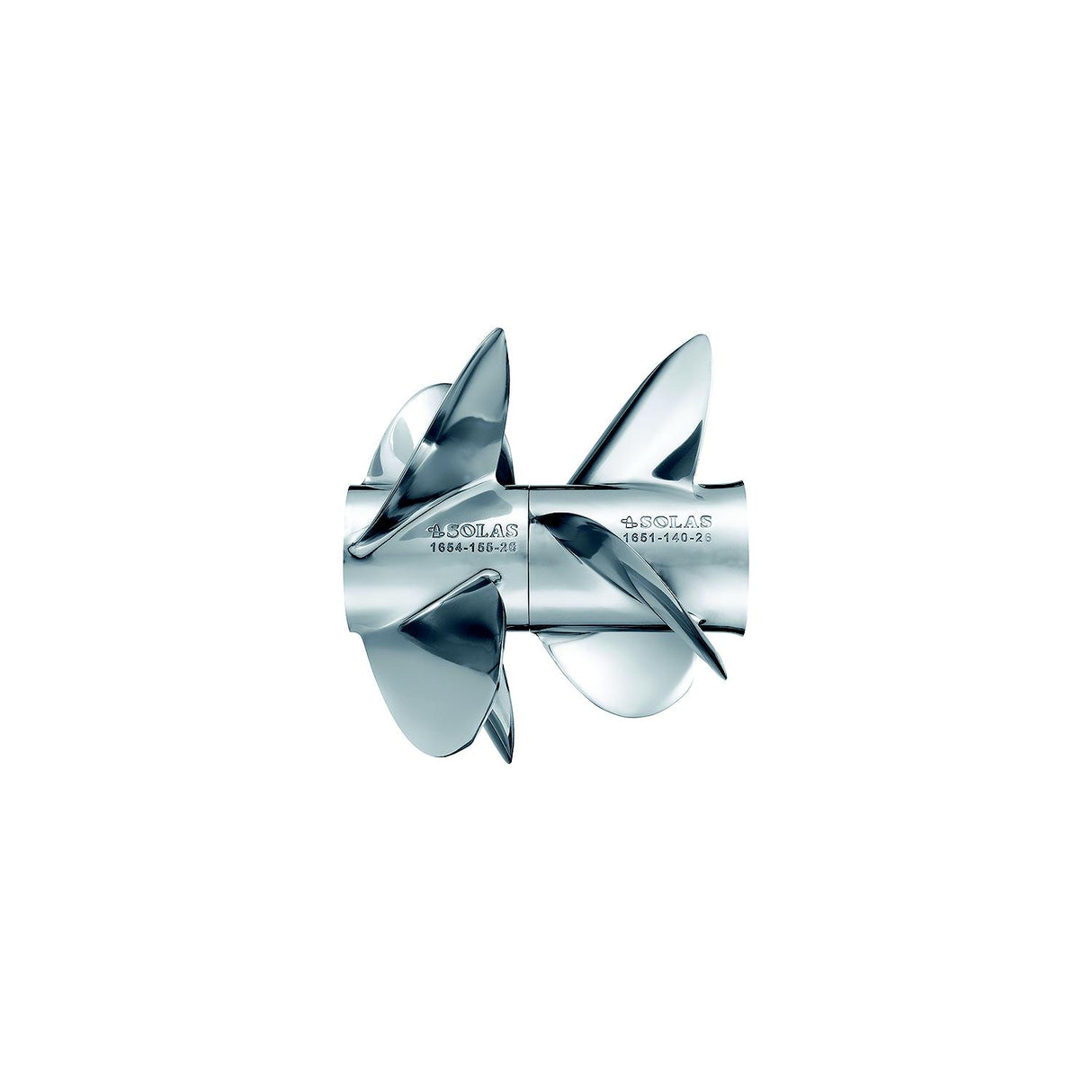 Solas Propeller Solas 165114421 Dual Propeller For Mercruiser Bravo Three®, Stainless Steel, Rear - 1651-144-21