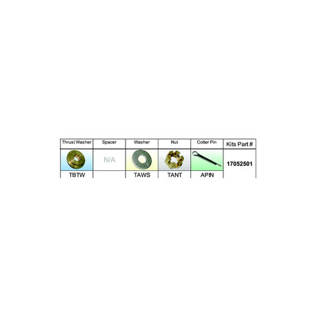 Solas Propeller Solas 17052501 Fixed Hub Prop Hardware Kit - Nissan/Yohatsu, Type B - 17052501 - official Solas product image 2