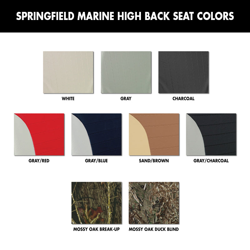 Springfield Marine Economy High-Back Folding Seats - Charcoal - 1040634 - image 2