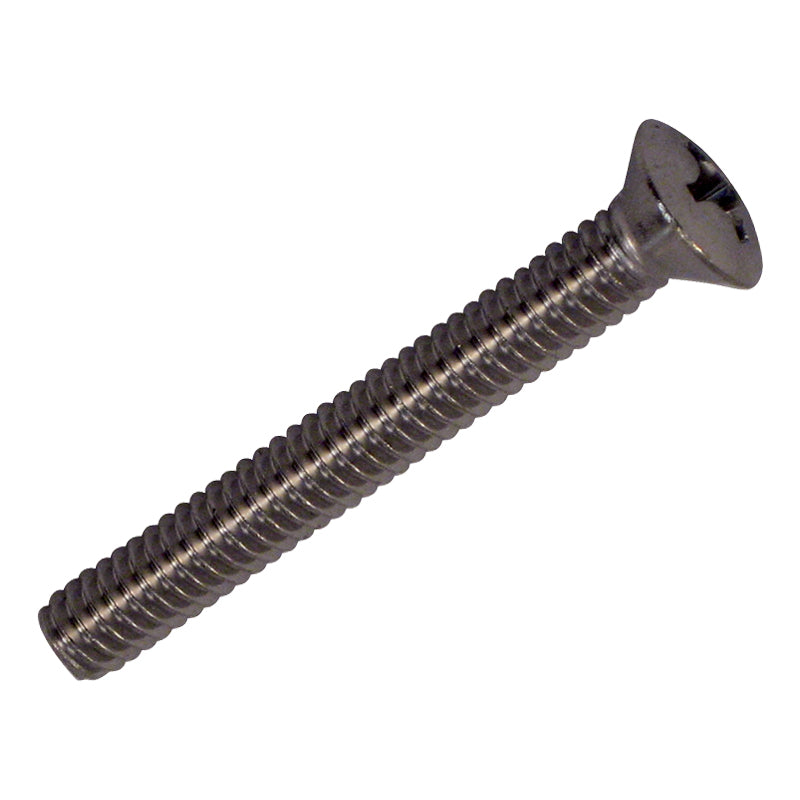 Marine Fasteners Inc Phillips Head Machine Screws - Oval Head (1/4-20 x 1”) - 854 - image 1