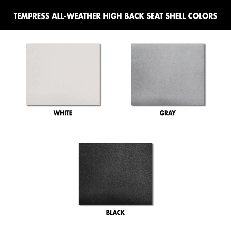 Tempress All-Weather Low-Back Seat Shells - White - 45060 - image 2