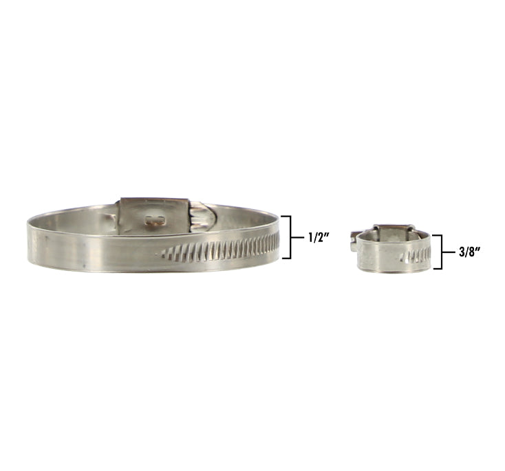 Trident Stainless Steel HD Non-Perforated Hose Clamps - #705 (7/16” - 21/32”) - 705-0561 - image 6