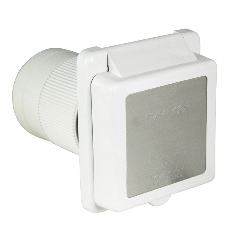 Marinco 6353EL-B 50A 125/250V Power Inlet White Marine Boat