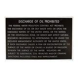 Bernard Engraving P-204 Oil Discharge Plaques Marine Boat