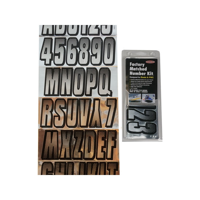 Hardline Products CHBKG300 Letter Kit Chr/Black Marine Boat