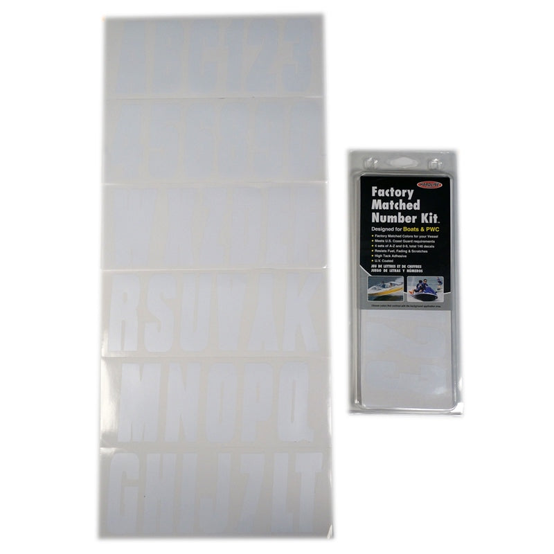 Hardline Products WHI350EC White Letter Kit Marine Boat