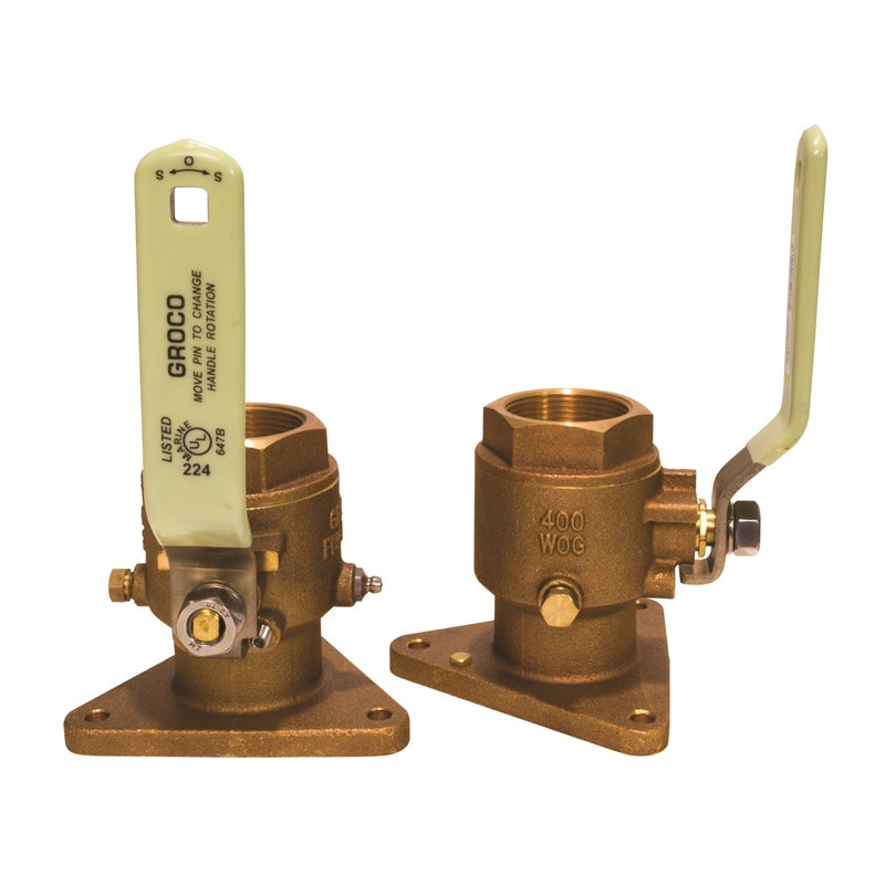 Groco FBV-0750 Ball Valve With Flange 0.75" Marine Boat
