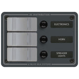 Blue Sea 8054-BSS 3 Switch WP Panel Ver. Marine Boat