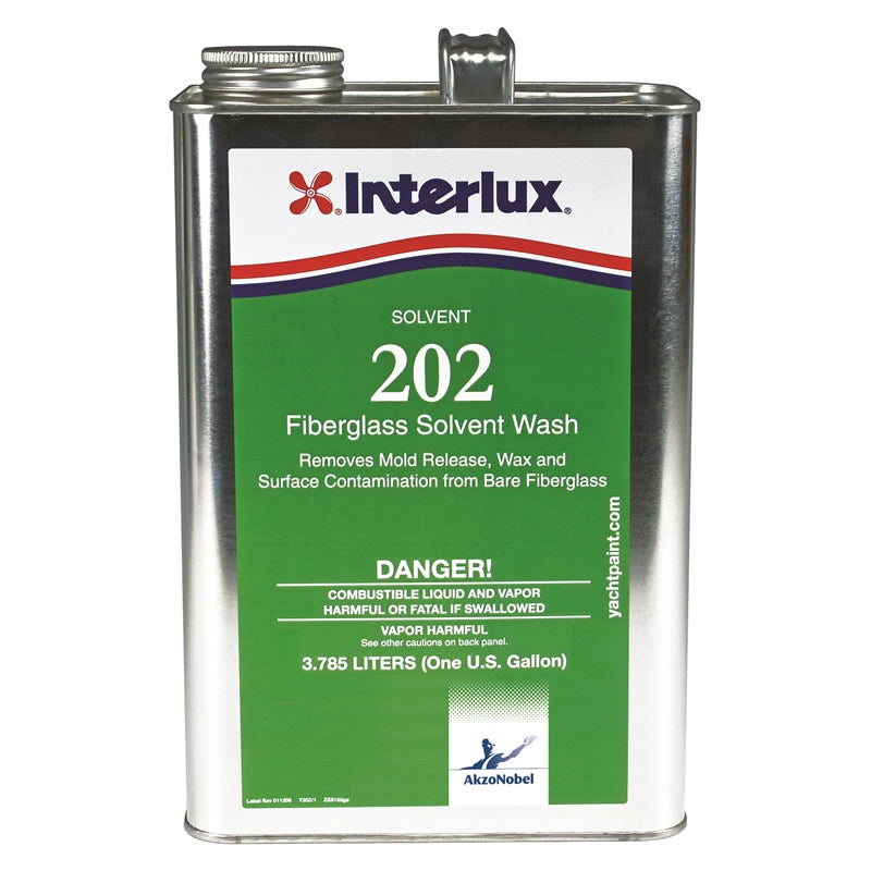 Interlux 5608447 Y202 Fbrgl Slvnt Wash QT Marine Boat